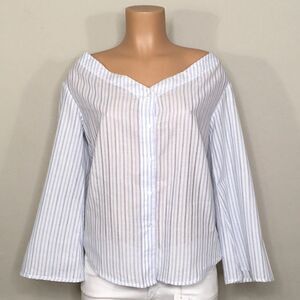 Blue and white stripe top. NWOT